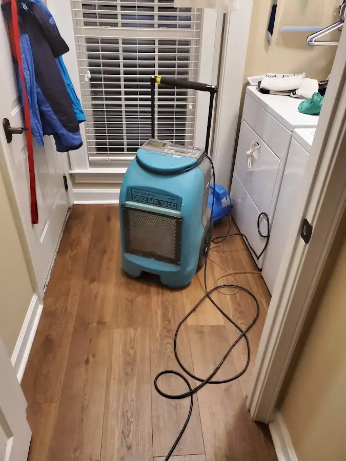 Commercial dehumidifier deployed for Flood Damage Cleanup in Pine Hill